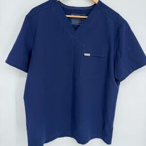 Figs Top Men’s Large Navy Technical Collection V Neck Medical EMS Utilitarian